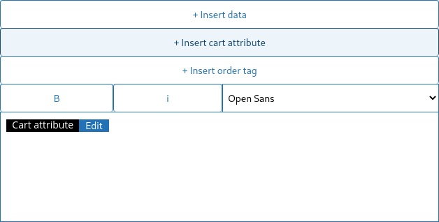 Cart Attributes